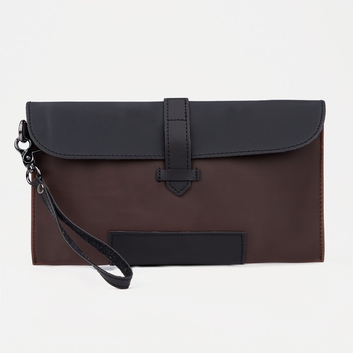 Клатч мужской, цвет чёрный/коричневый Клатч мужской, цвет чёрный/коричневый