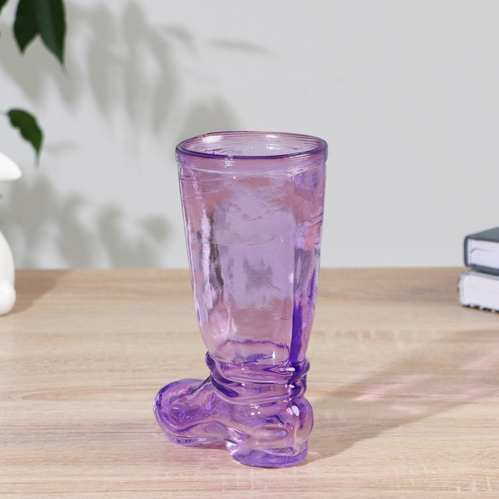 Ваза Ваза "Ботфорт" сиреневая 18,5х8,5х11см, 0,46л 1562