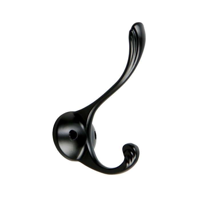 Крючок мебельный CAPPIO RARITY, двухрожковый, черный Крючок мебельный CAPPIO RARITY, двухрожковый, черный