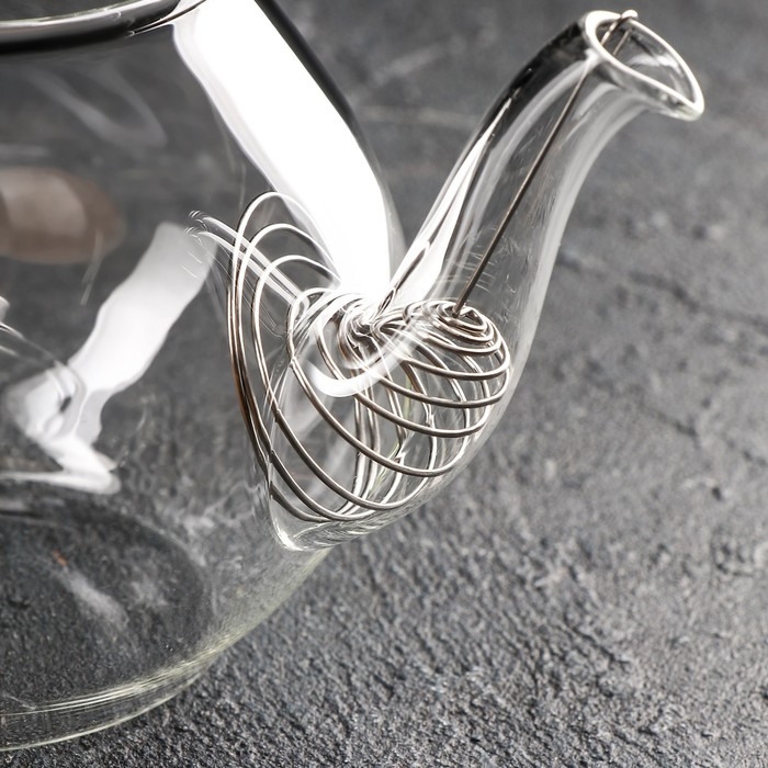 Набор стеклянных чайников с бамбуковой крышкой и металлическим ситом, 480 мл, 1,2 л, 2 шт Набор стеклянных чайников с бамбуковой крышкой и металлическим ситом, 480 мл, 1,2 л, 2 шт