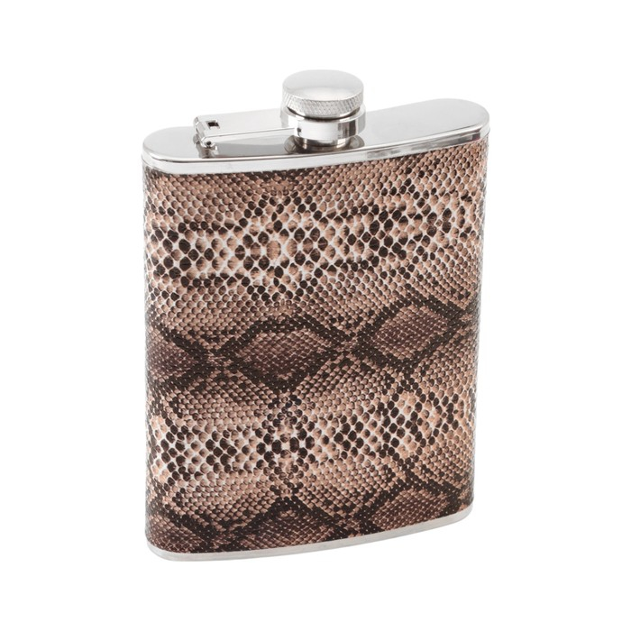Подарочный набор 6 в 1 Подарочный набор 6 в 1 "Питон": фляжка 240 мл, воронка, 4 рюмки, коричневый