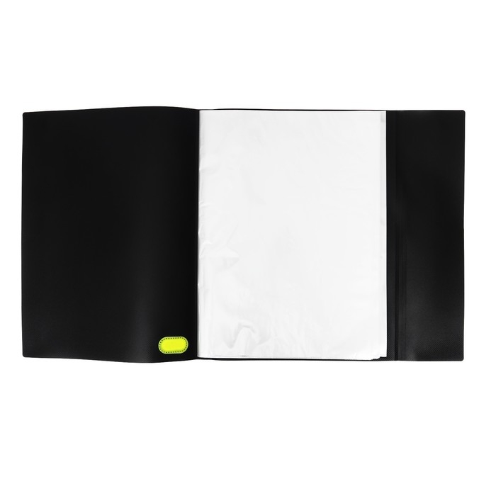 Папка 40 вкладышей А3 500мкм deVENTE MonoChrome фактура, клапан на резинке, черная Папка 40 вкладышей А3 500мкм deVENTE MonoChrome фактура, клапан на резинке, черная