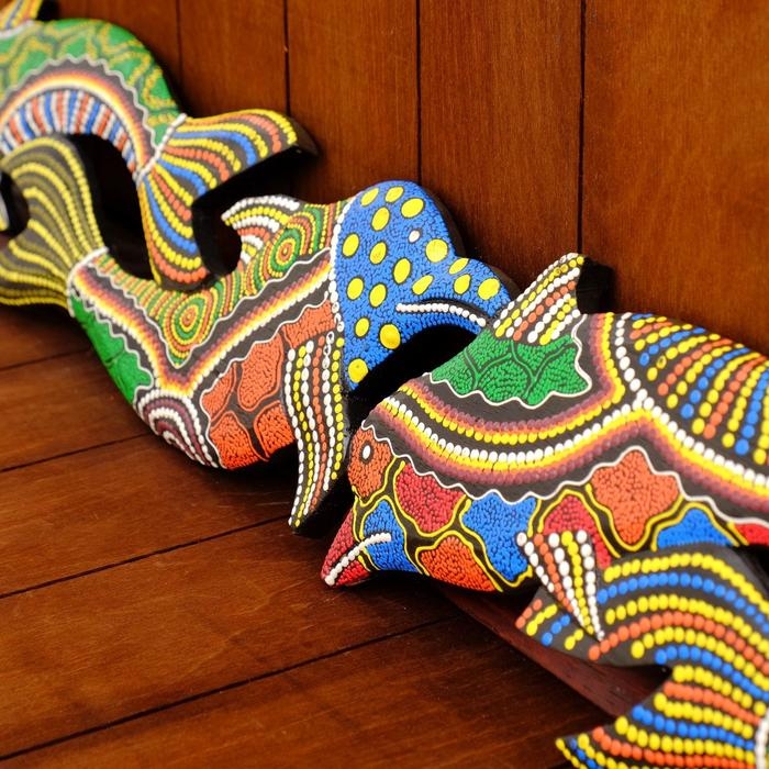 Панно  Панно "Дельфины" дерево 100х15х1,5 см МИКС