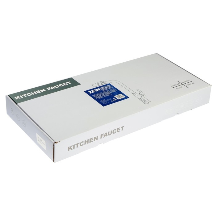 Смеситель для кухни ZEIN Z3785, однорычажный, вытяжной излив, аэратор 2 режима, графит Смеситель для кухни ZEIN Z3785, однорычажный, вытяжной излив, аэратор 2 режима, графит