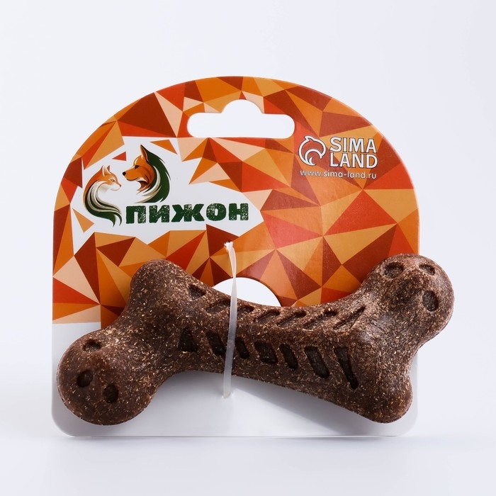 Игрушка для собак Игрушка для собак "Изогнутая кость", TPR+Бамбук, массажная,13 х 7