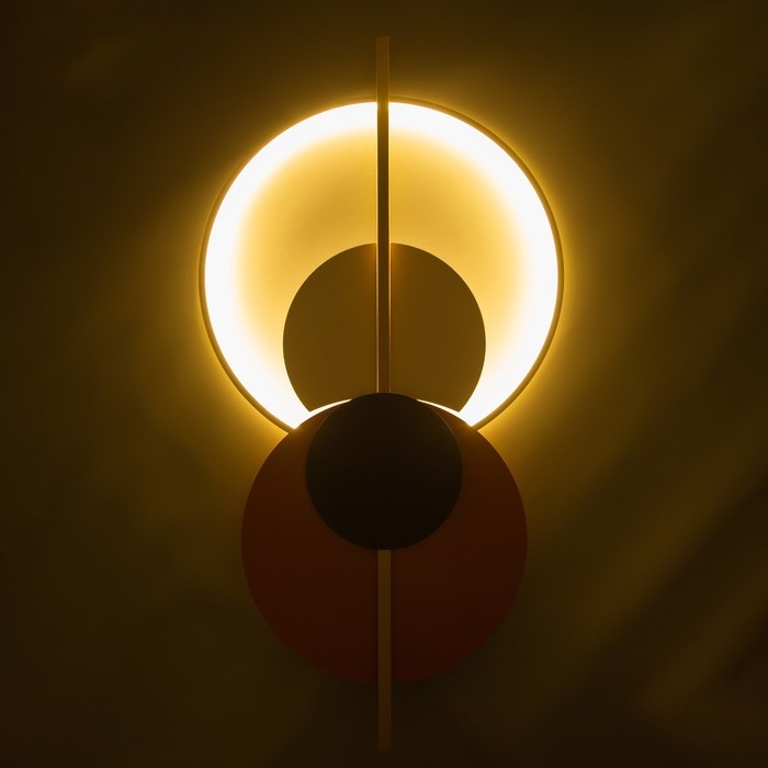 Бра "Алле" LED  18Вт 3000К оранжевый черный 88х5х45см