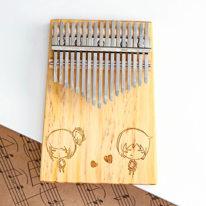 Музыкальный инструмент Калимба Музыкальный инструмент Калимба "Влюбленные" 17 нот