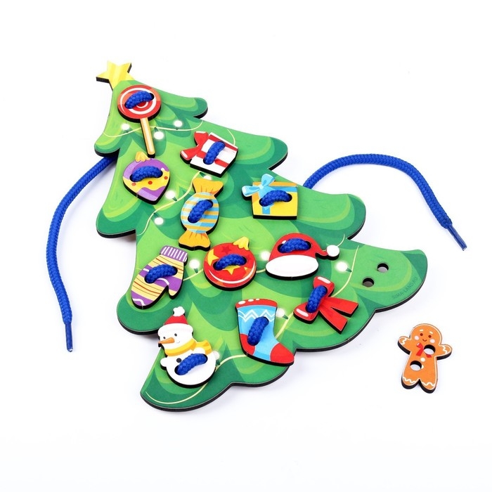 Новогодняя игрушка. Шнуровка «Новый год! Нарядная ёлочка» Новогодняя игрушка. Шнуровка «Новый год! Нарядная ёлочка»