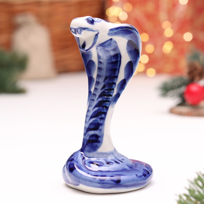 Сувенир Сувенир "Змея", №18, гжель, 7 см