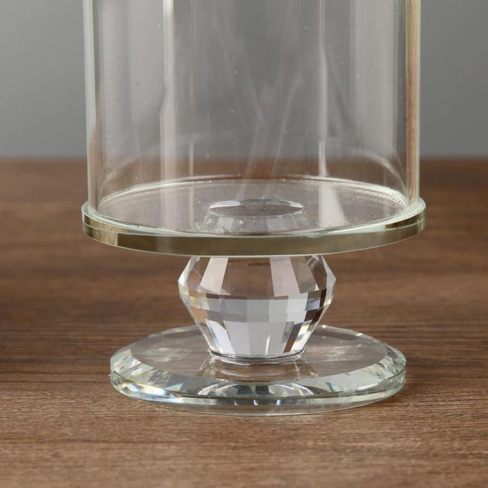 Подсвечник стекло на 1 свечу Подсвечник стекло на 1 свечу "Кристалл конус" 10х6,6х6,6 см