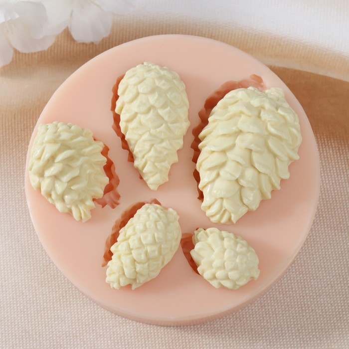 Молд силикон Молд силикон "Шишки" 4,8х3,1х1 4,2х2,4х1 3,5х2,6х1 3х1,8х1 2,2х1,5х1 см