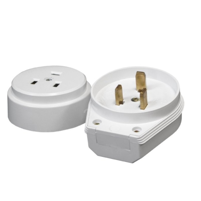Разъем РШ-ВШ ОП 32А 250В 2P+PE кругл. бел. TOKOV ELECTRIC TKL-OVOP-2P+PE-C01 Разъем РШ-ВШ ОП 32А 250В 2P+PE кругл. бел. TOKOV ELECTRIC TKL-OVOP-2P+PE-C01