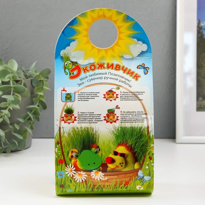 Растущий подарок травка Экоживчик Растущий подарок травка Экоживчик "Кактус Астрофитум" МИКС