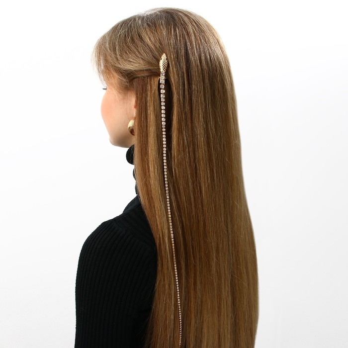 Заколка прядь со стразами новогодняя «You are s diamond», на Новый год, длина 50 см Заколка прядь со стразами новогодняя «You are s diamond», на Новый год, длина 50 см