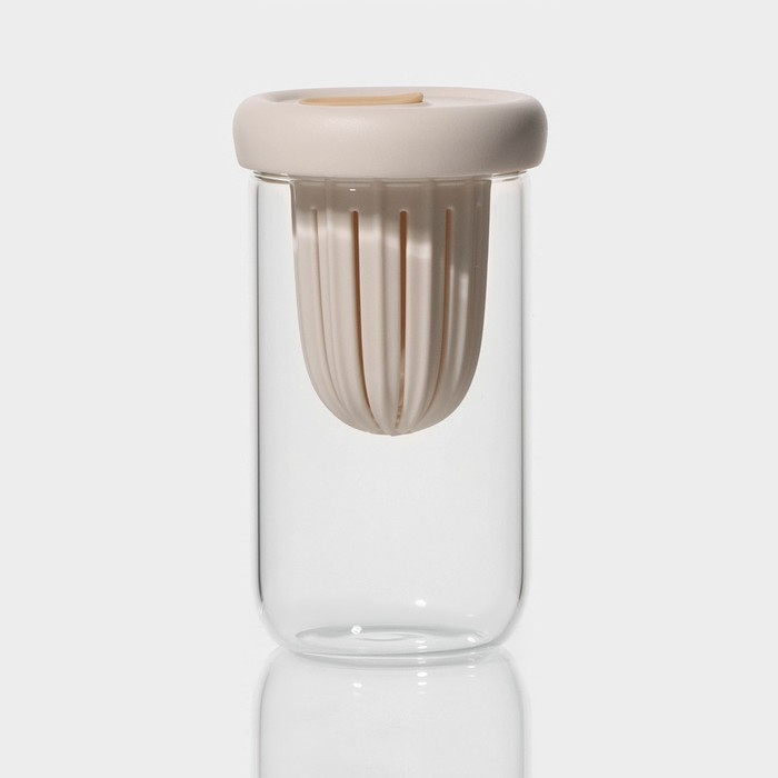 Стакан стеклянный с крышкой и трубочкой «Бьорн», 450 мл Стакан стеклянный с крышкой и трубочкой «Бьорн», 450 мл