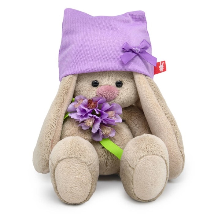 Мягкая игрушка «Зайка Ми», в шапочке и с букетом, 15 см Мягкая игрушка «Зайка Ми», в шапочке и с букетом, 15 см
