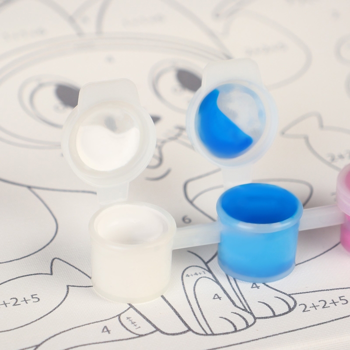 Картина по номерам для детей, 17х17 см, Котенок Гав Картина по номерам для детей, 17х17 см, Котенок Гав