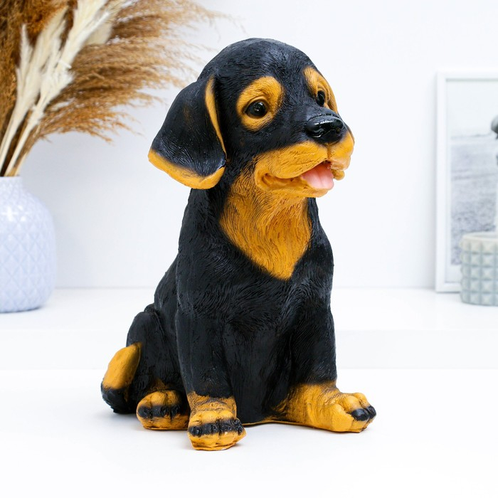 Копилка Копилка "Щенок Ротвейлера" сидит, 23х19х28см