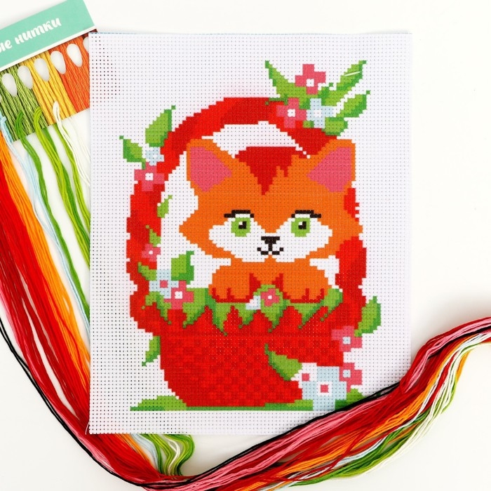 Вышивка крестиком для детей «Котёнок», набор для творчества, 25 х 20 см Вышивка крестиком для детей «Котёнок», набор для творчества, 25 х 20 см