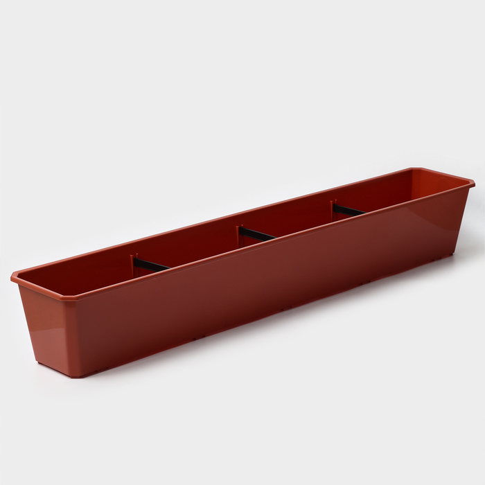 Ящик балконный для цветов, 18 л, 100 см, цвет терракотовый Ящик балконный для цветов, 18 л, 100 см, цвет терракотовый