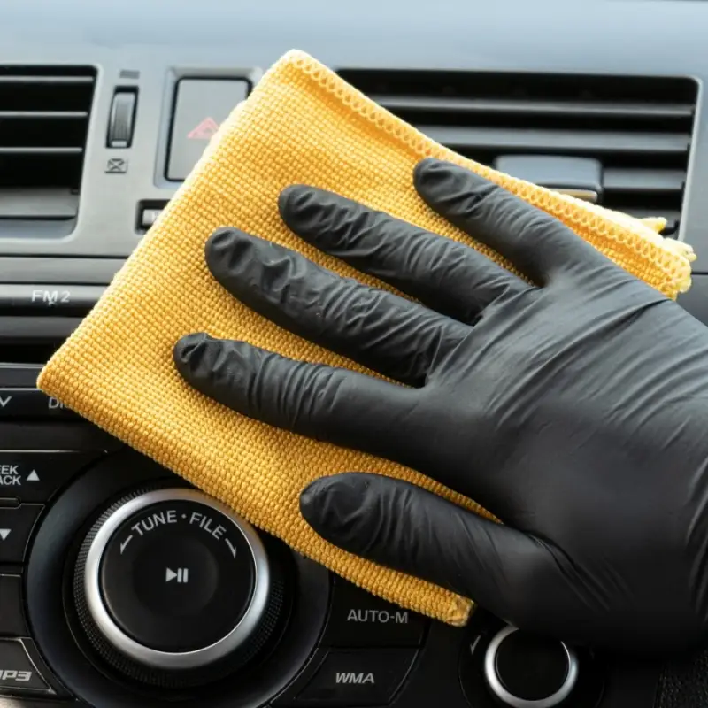 09 Салфетка микрофибра с абразивной сеткой для удаления грязи AVS MF-6109 (35х40см)(1шт)