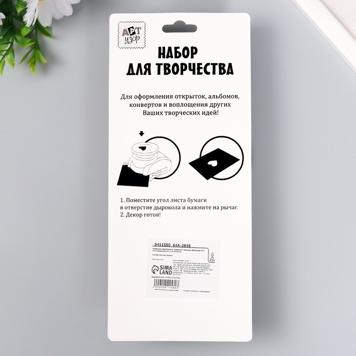 Набор для скрапбукинга Набор для скрапбукинга "Каракули" ножницы фигурные 15,5 см+4 дырокола d=1,2 см10х23 см МИКС