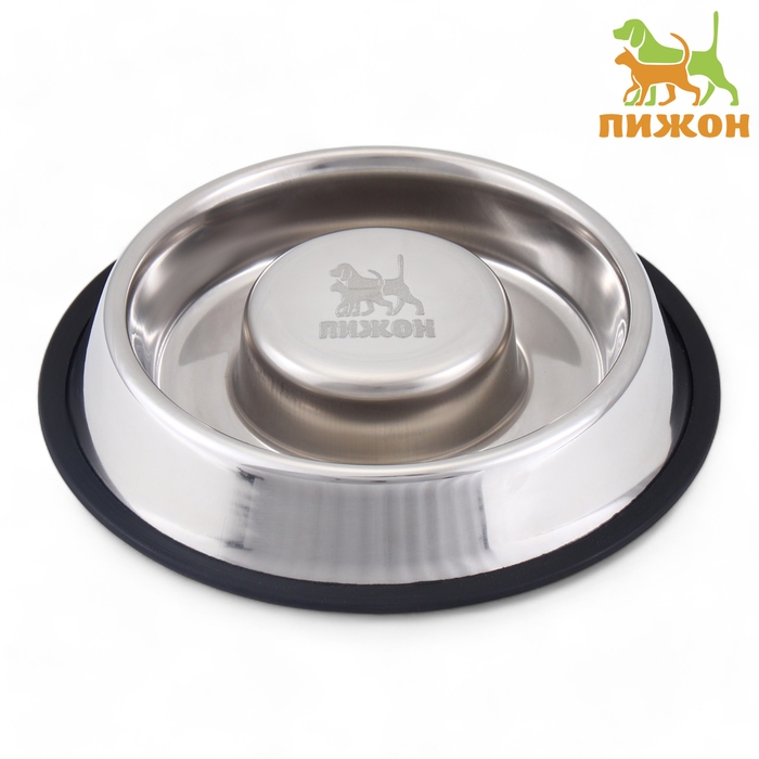 Миска  Миска "Медленное кормление" на нескользящей основе, 450 мл