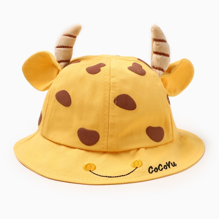 Панама для девочки Панама для девочки "Коровка" MINAKU цвет жёлтый, р-р 50