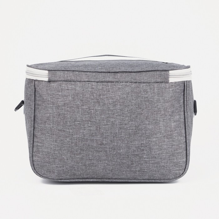 Термосумка на молнии 8 л, длинный ремень цвет серый Термосумка на молнии 8 л, длинный ремень цвет серый