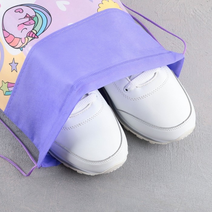 Мешок для обуви «Единорог»  полиэстер, размер 30 х 40 см Мешок для обуви «Единорог»  полиэстер, размер 30 х 40 см