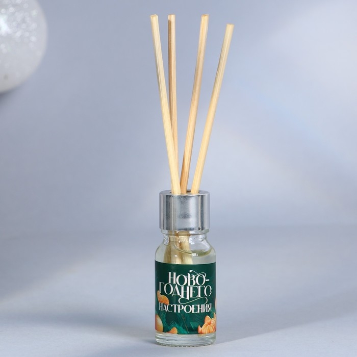 Новый год! Диффузор ароматический палочки «Новогодняя коллекция: Новогоднего настроения», на Новый год, аромат мандарин, 10 мл.