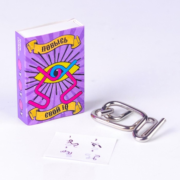 Головоломка «Для твоего IQ» металл, МИКС, в шоубоксе Головоломка «Для твоего IQ» металл, МИКС, в шоубоксе