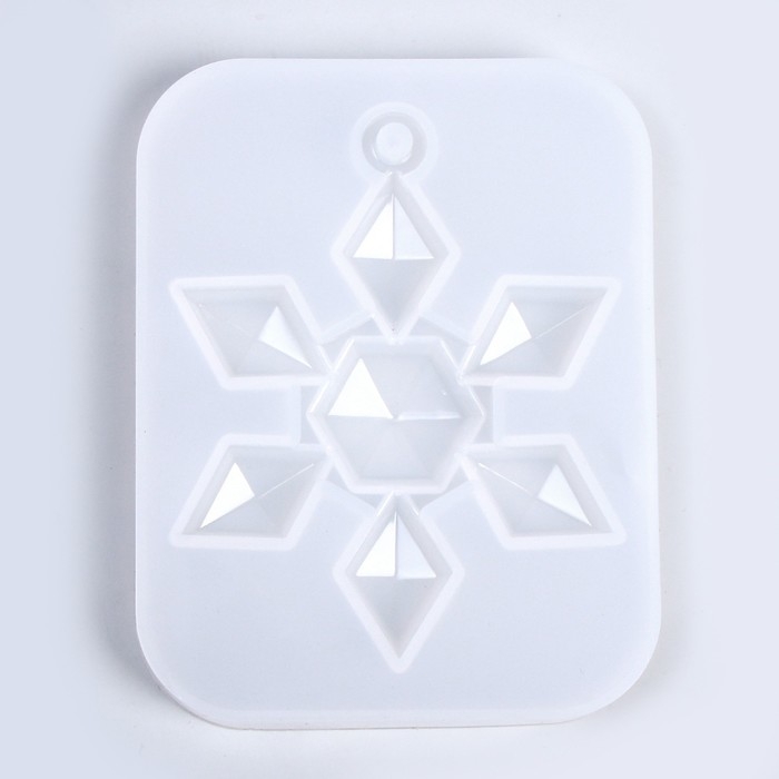 Форма силиконовая универсальная, подвеска «Снежинка-кристалл» Форма силиконовая универсальная, подвеска «Снежинка-кристалл»