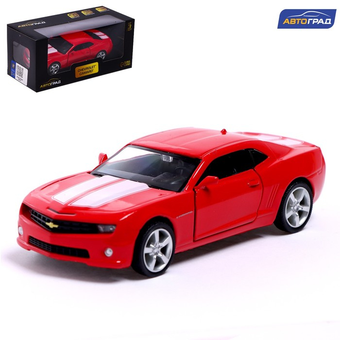 Машина металлическая CHEVROLET CAMARO, 1:32, открываются двери, инерция, цвет красный Машина металлическая CHEVROLET CAMARO, 1:32, открываются двери, инерция, цвет красный