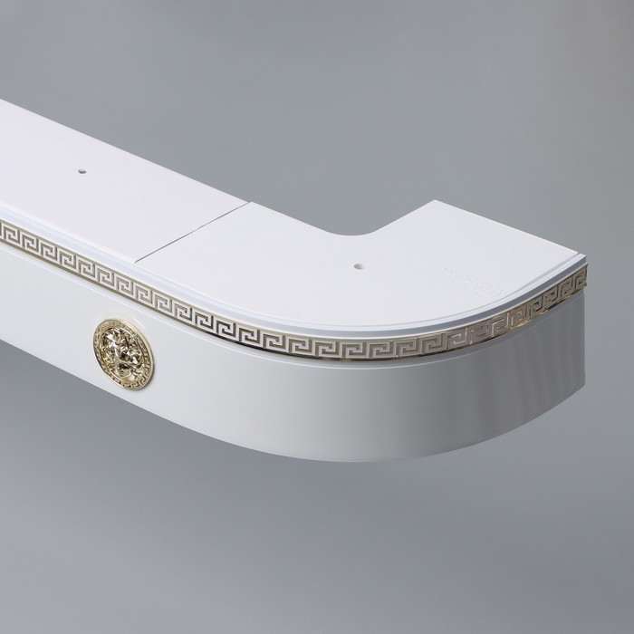 Карниз трёхрядный «Ультракомпакт. Медуза», 180 см, с декоративной планкой 7 см, цвет белый Карниз трёхрядный «Ультракомпакт. Медуза», 180 см, с декоративной планкой 7 см, цвет белый