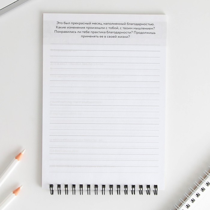 Дневник благодарности «Лучший день», формат А5, 30 листов Дневник благодарности «Лучший день», формат А5, 30 листов
