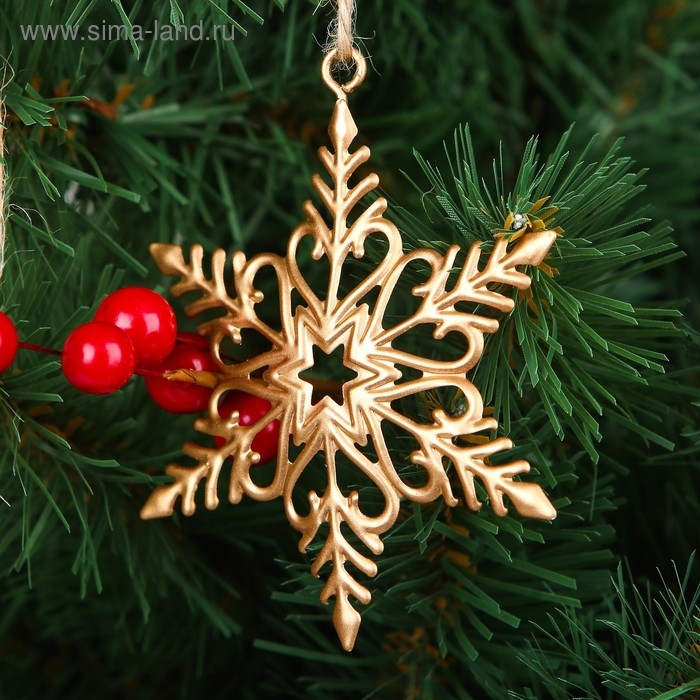 Подвеска металлическая «Новогодние чудеса», золото, МИКС Подвеска металлическая «Новогодние чудеса», золото, МИКС