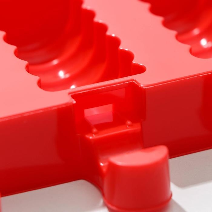 Форма для мороженого Доляна «Моника», силикон, 19,5×11 см, 4 ячейки (6,7×3,2 см), цвет МИКС Форма для мороженого Доляна «Моника», силикон, 19,5×11 см, 4 ячейки (6,7×3,2 см), цвет МИКС