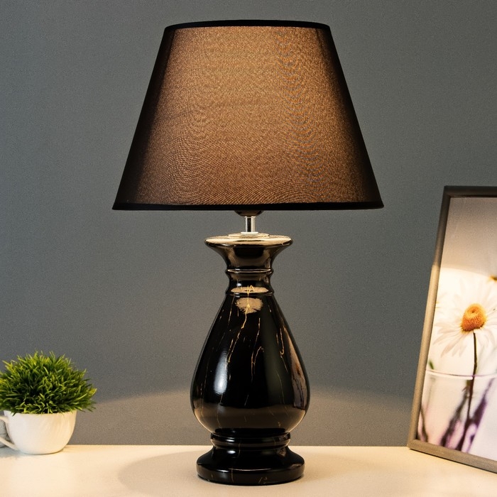 Настольная лампа Настольная лампа "Фиона" Е27 40Вт черный 30х30х49 см RISALUX