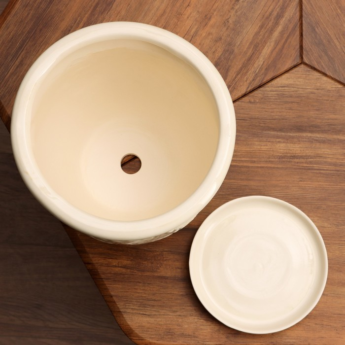 Набор горшков 3шт. Набор горшков 3шт. "Сириус" белый: 8,5л, 3,5л, 1,6л