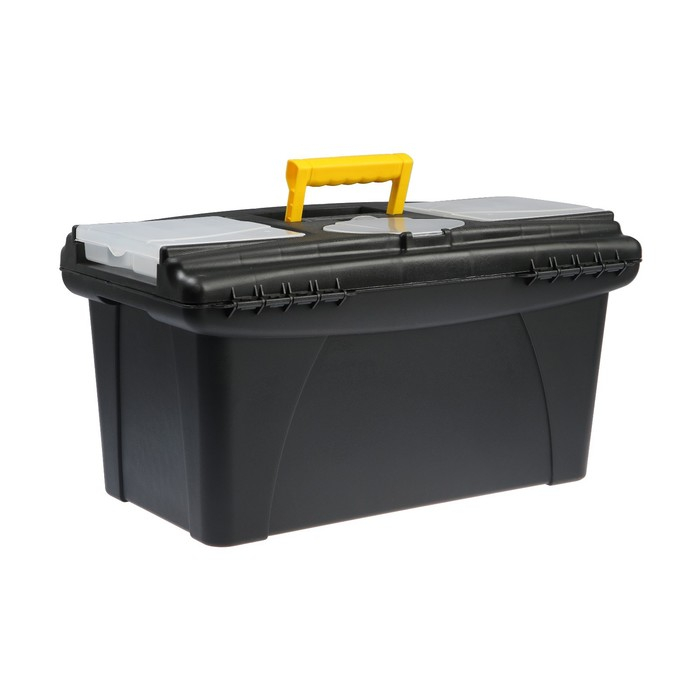 Ящик для инструмента ТУНДРА, 22 Ящик для инструмента ТУНДРА, 22", 565 х 325 х 290 мм, пластиковый, лоток, два органайзера
