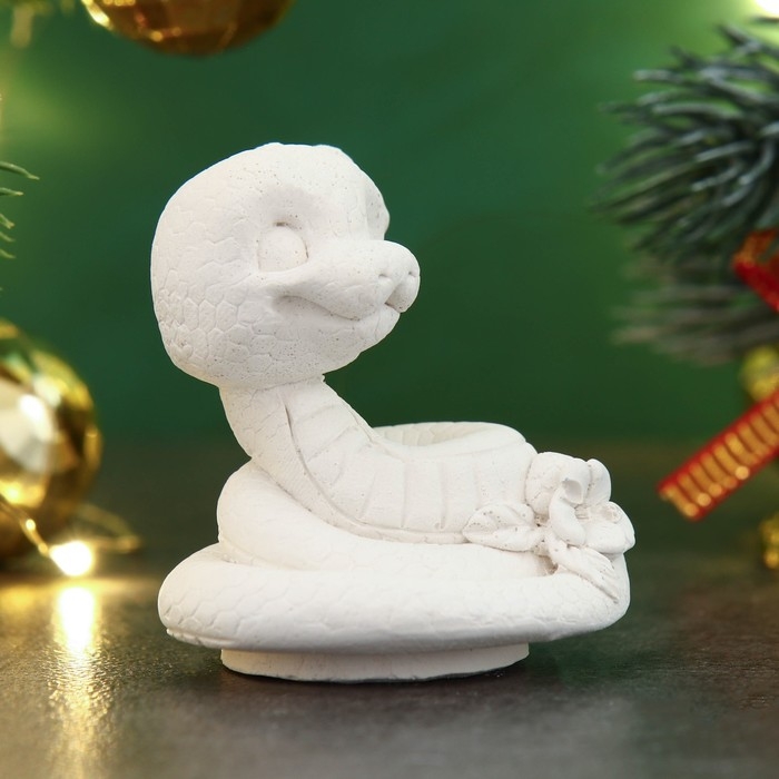 Новый год. Символ 2025. Фигура для раскраски  Новый год. Символ 2025. Фигура для раскраски "Змея Гая" 4х4см