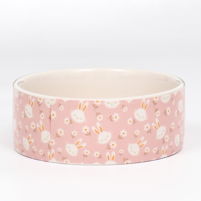 Миска керамическая Миска керамическая "Крольчик" 300мл, 11,5 х 4,5 см, персиковая