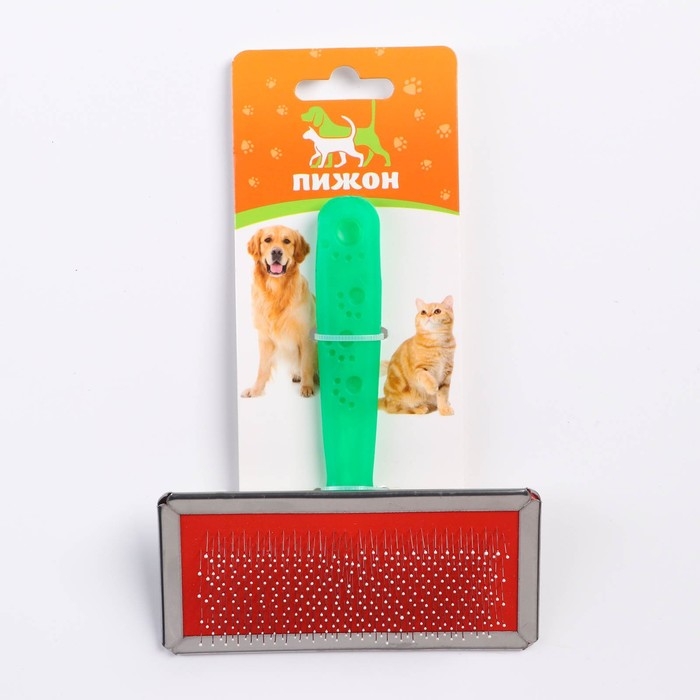 Пуходерка "Лапки" большая с каплями, 12 х 13 см, зелёная