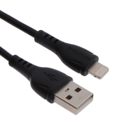 Кабель Borofone BX51, Lightning - USB, 2.4 А, 1 м, PVC оплётка, чёрный