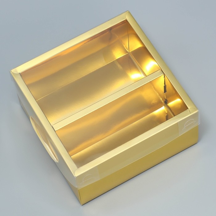 Коробка подарочная складная, упаковка, «Золотая», 20 х 20 х 10 см Коробка подарочная складная, упаковка, «Золотая», 20 х 20 х 10 см
