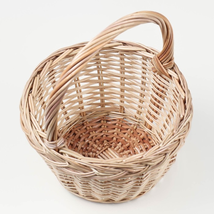 Корзина «Ягодное лукошко», №1, Dдно=12 см, Dверх=20 см, H=12/25 см, ручное плетение, лоза Корзина «Ягодное лукошко», №1, Dдно=12 см, Dверх=20 см, H=12/25 см, ручное плетение, лоза