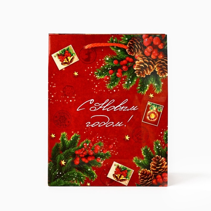 Пакет подарочный новогодний ламинированный «Новогодняя история», MS 18 х 23 х 8 см, Новый год Пакет подарочный новогодний ламинированный «Новогодняя история», MS 18 х 23 х 8 см, Новый год