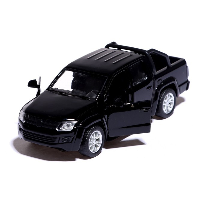 Машина металлическая «Тундра», открываются двери, 1:32, инерция, цвет чёрный Машина металлическая «Тундра», открываются двери, 1:32, инерция, цвет чёрный