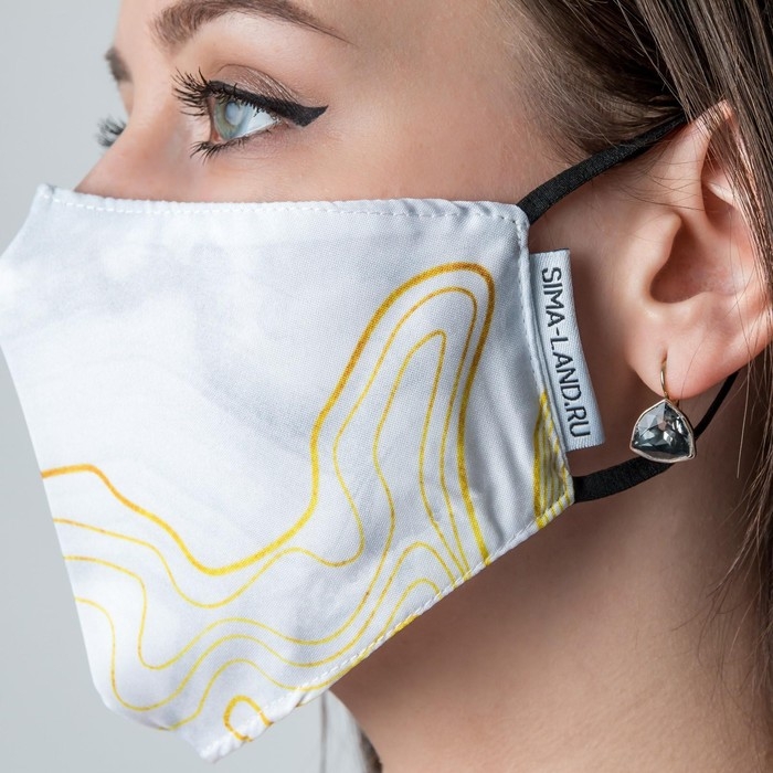 Маска тканевая с регулирующимися завязками  Маска тканевая с регулирующимися завязками "Мечтай"